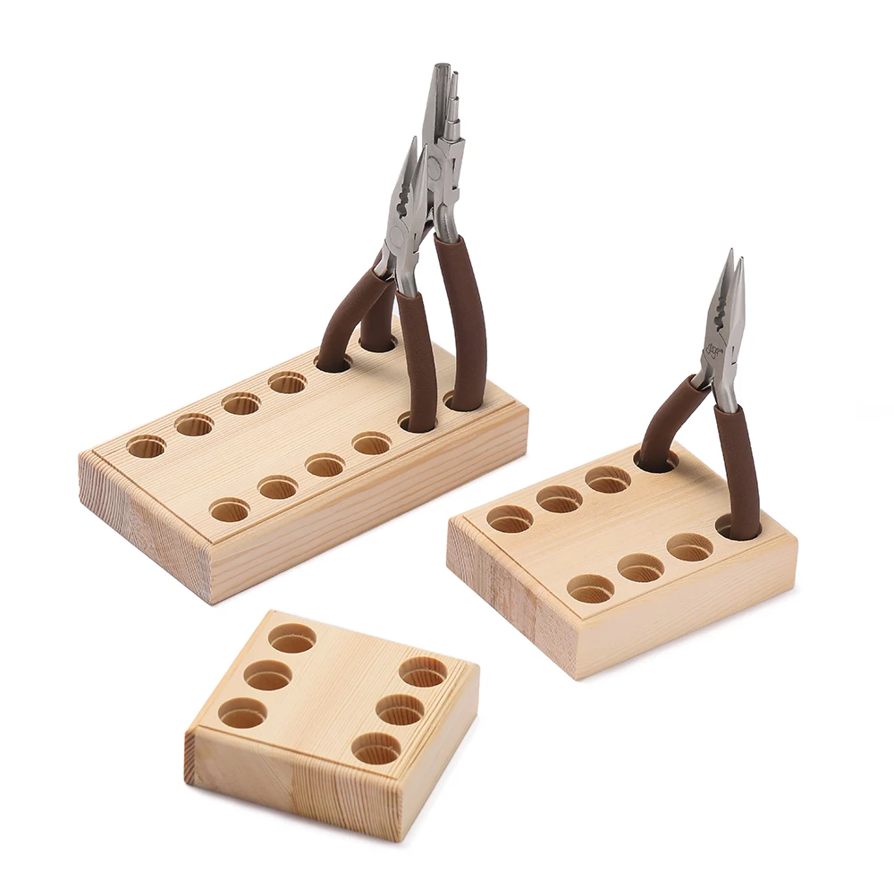 1pcs Hardwood with 6/812 Holes Plier Organizer Rack Woode Stand Plier Storage Plate for Pliers Storage and Management