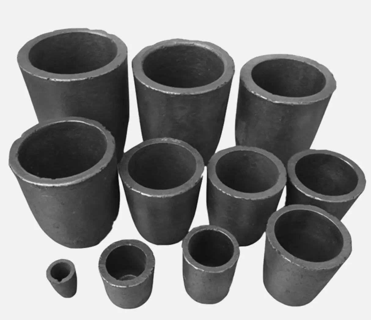 Metal Crucibles Black Cup Furnace Torch Melting Casting Refining Gold Silver Copper Brass Aluminum small melt heating crucible