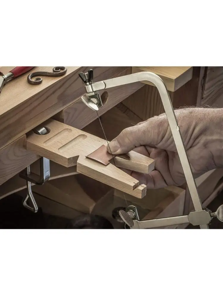 1 Set 3-in-1 Professional Jeweler's Saw Set Jewelry Tools Saw Frame 144 Blades Wooden Pin Clamp Wood Metal Jewelry Toos