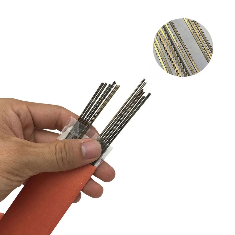 1 Set 3-in-1 Professional Jeweler's Saw Set Jewelry Tools Saw Frame 144 Blades Wooden Pin Clamp Wood Metal Jewelry Toos