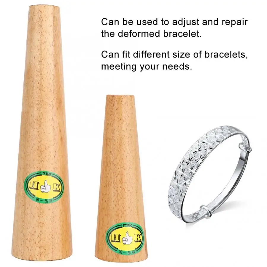 Professional Jewelry Deformation Repair Tool Round Shape Wooden Bangle Mandrel Bracelet Adjuster Jewelry Making Tool for Jeweler