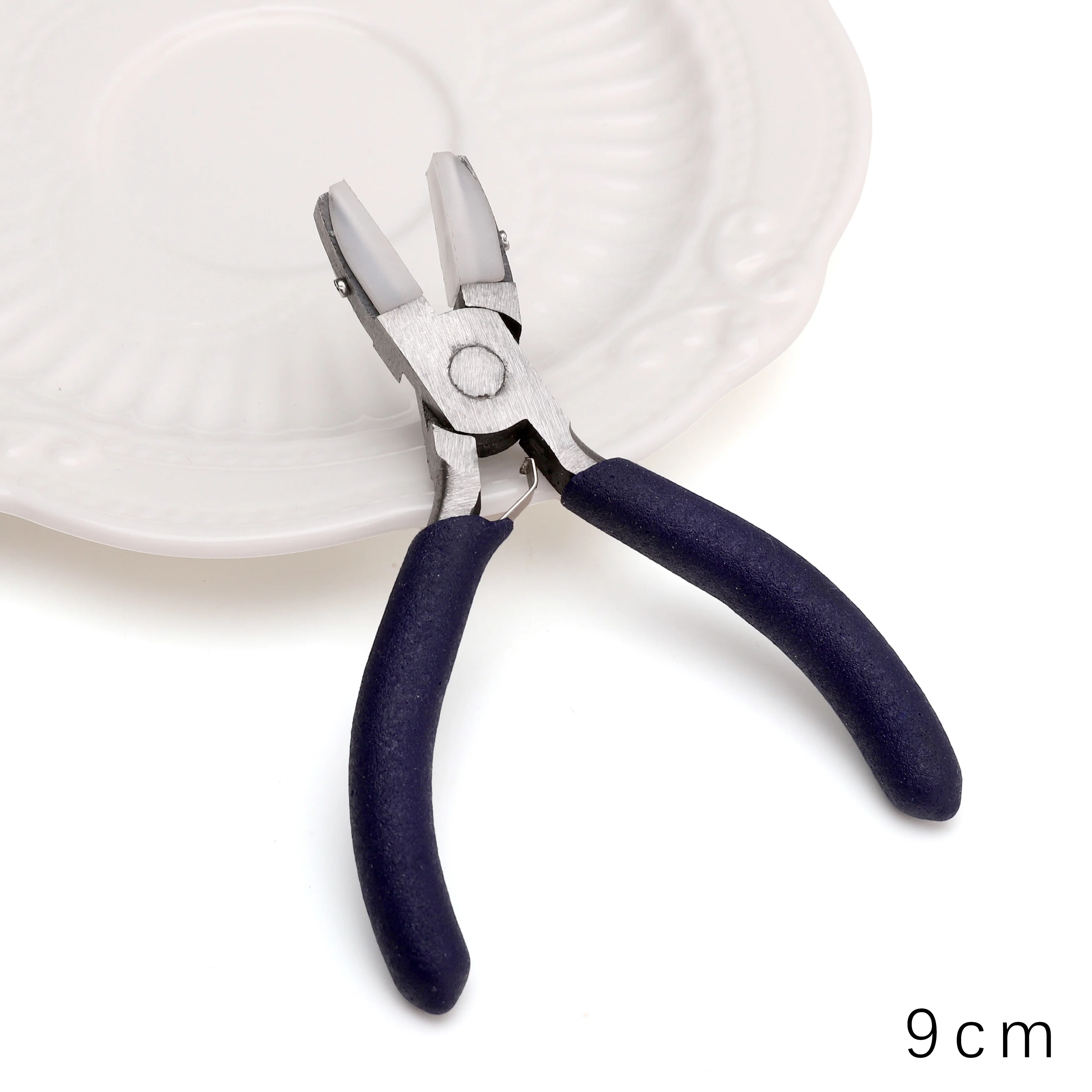 1PC Coffee Carbon Steel Jewelry Pliers DIY Beading Wire Wrapping Tools Nylon Jaw Round Flat Nose Pliers Hand Tools Accessories