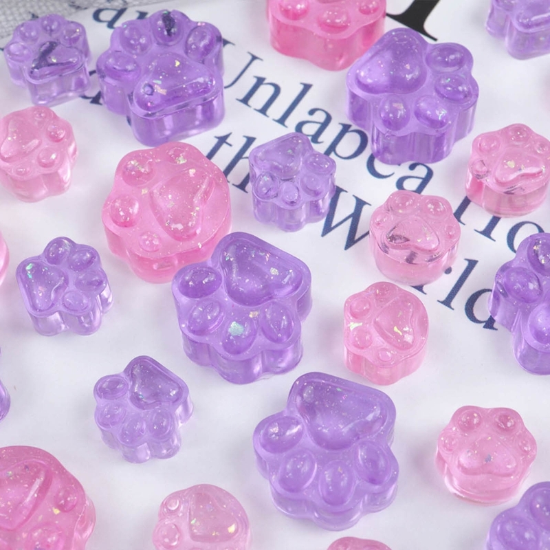 Mini Cat Claw Resin Mold Animal Paw Wax Pellet Molds Handmade Soap Molds DIY Baking Moylds Cake Fondant Chocolate-Decor