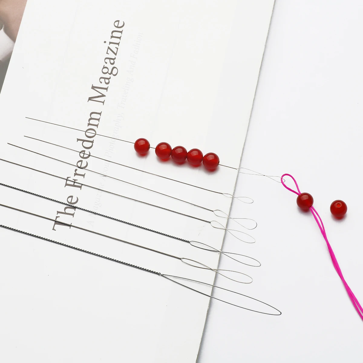 1pc 80-140mm Stainless Steel Big Eye Beading Needles Easy Thread String Cord Pins For Beads DIY Jewelry Findings Making Tools