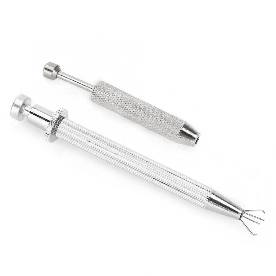 4 Prong Stainless Steel Jewelry Holder Pick-up Tool Diamond Gems Holder Tweezer Catcher Grabber with 4 Claws Jewelry Making Tool