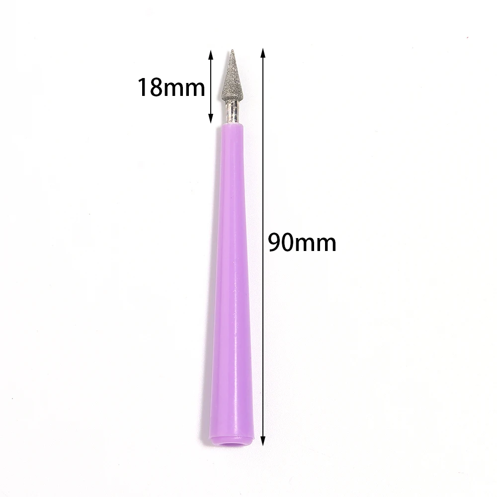 4 Style Reamer Bead Purple Diamond Pearl Glass Beads Reamer Needle File for Sets Beading Hole Enlarger Tool