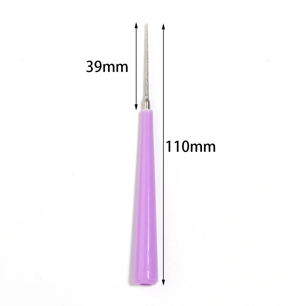 4 Style Reamer Bead Purple Diamond Pearl Glass Beads Reamer Needle File for Sets Beading Hole Enlarger Tool