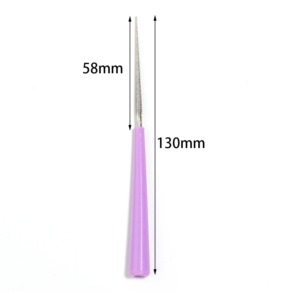 4 Style Reamer Bead Purple Diamond Pearl Glass Beads Reamer Needle File for Sets Beading Hole Enlarger Tool