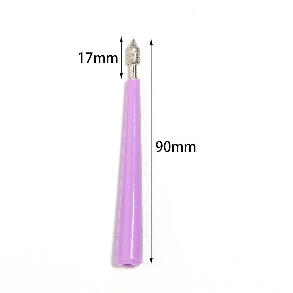 4 Style Reamer Bead Purple Diamond Pearl Glass Beads Reamer Needle File for Sets Beading Hole Enlarger Tool