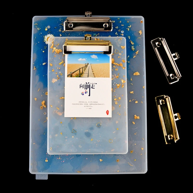 DIY A4 Clipboard Resin Mold File Folder Resin Molds Epoxy Silicone Tray Molds File Folder Portfolio Drawing Board Mold