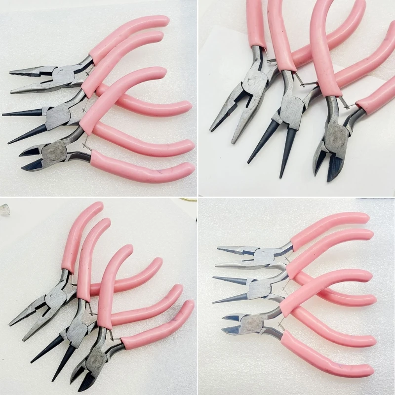 Mini Jewellery Pliers Set, 3 Pieces Jewellery Pliers Jewelry Hand Tool for DIY Beading Crafts Necklace Bracelets Making