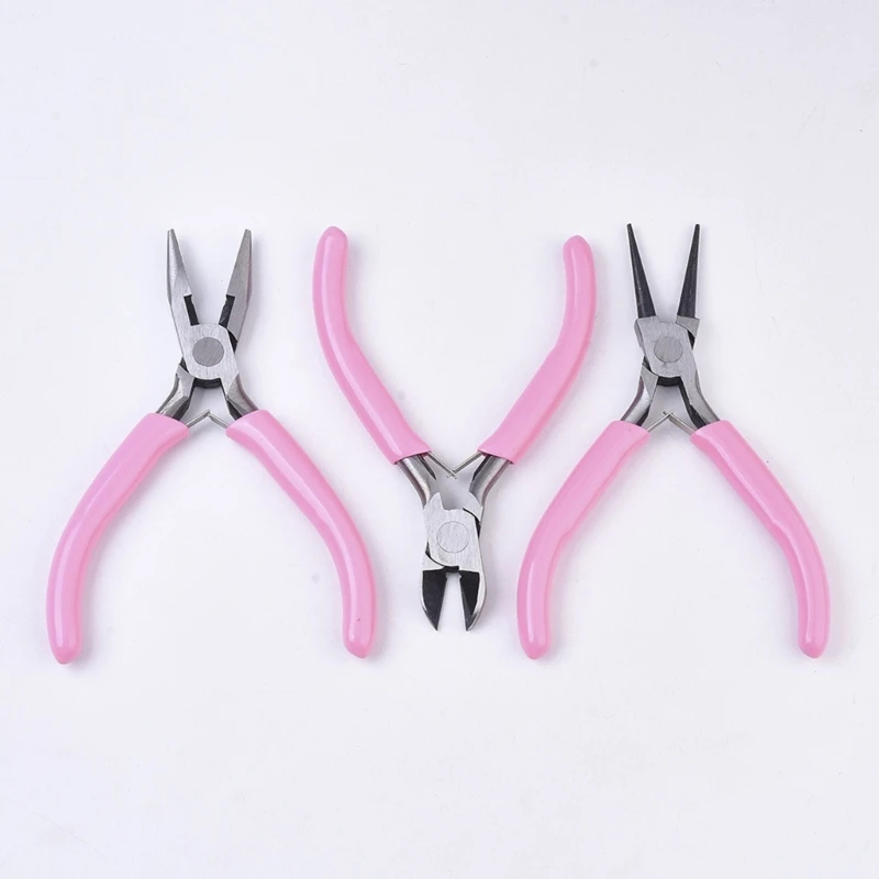 Mini Jewellery Pliers Set, 3 Pieces Jewellery Pliers Jewelry Hand Tool for DIY Beading Crafts Necklace Bracelets Making