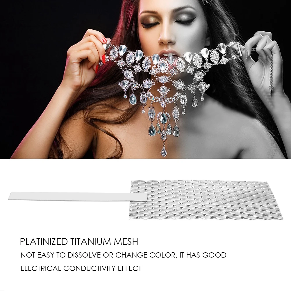 Jewelry Plating Mesh Platinized Titanium Anode Rhodium Jewelry Plating Plater Tool Mesh With Handle Platinized Titanium Mesh