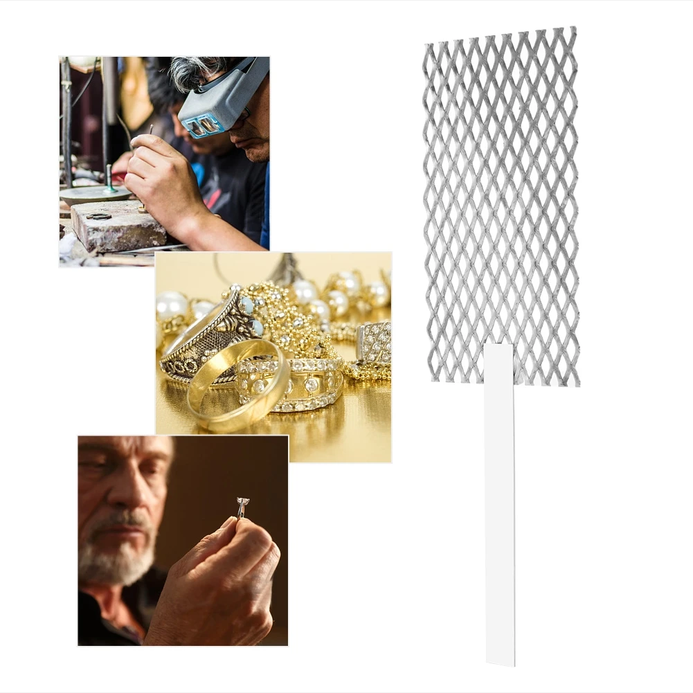 Jewelry Plating Mesh Platinized Titanium Anode Rhodium Jewelry Plating Plater Tool Mesh With Handle Platinized Titanium Mesh