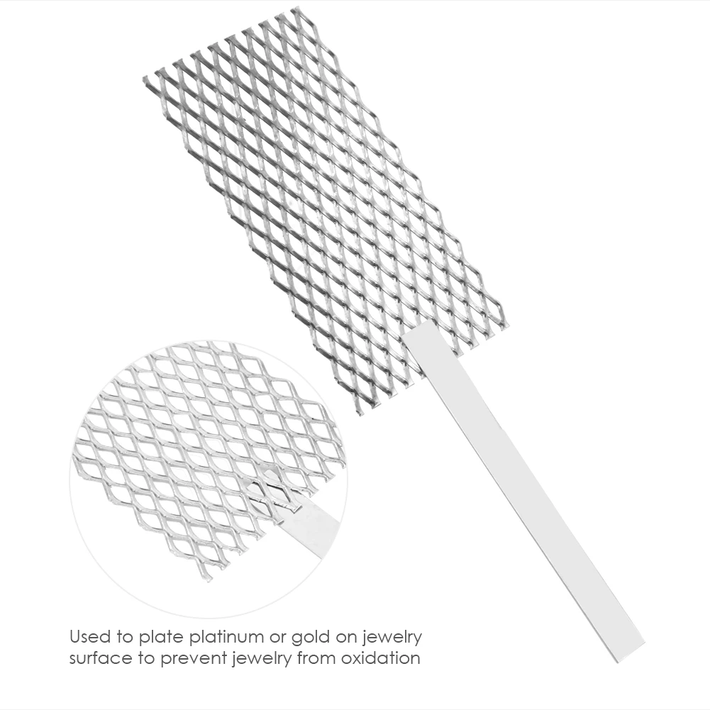 Jewelry Plating Mesh Platinized Titanium Anode Rhodium Jewelry Plating Plater Tool Mesh With Handle Platinized Titanium Mesh