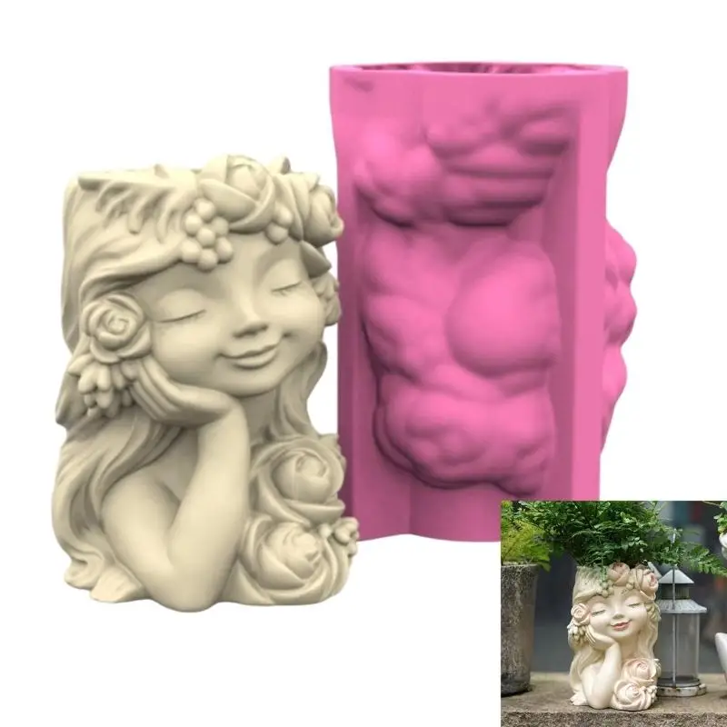 Unique Cement Resin Mold For Planters Female Silicone Crafting Home Decoration