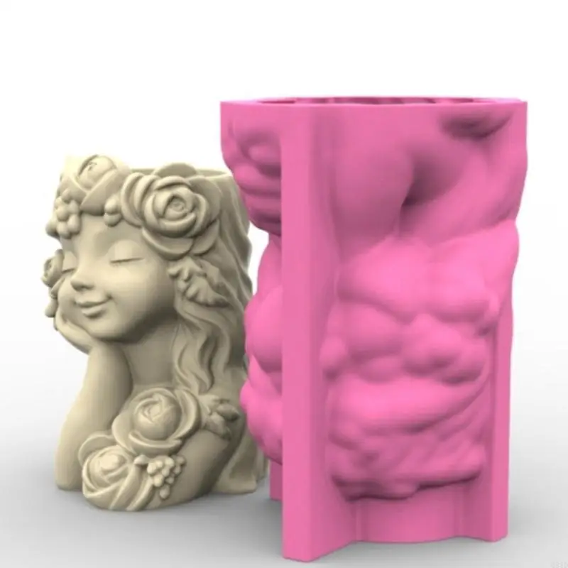 Unique Cement Resin Mold For Planters Female Silicone Crafting Home Decoration