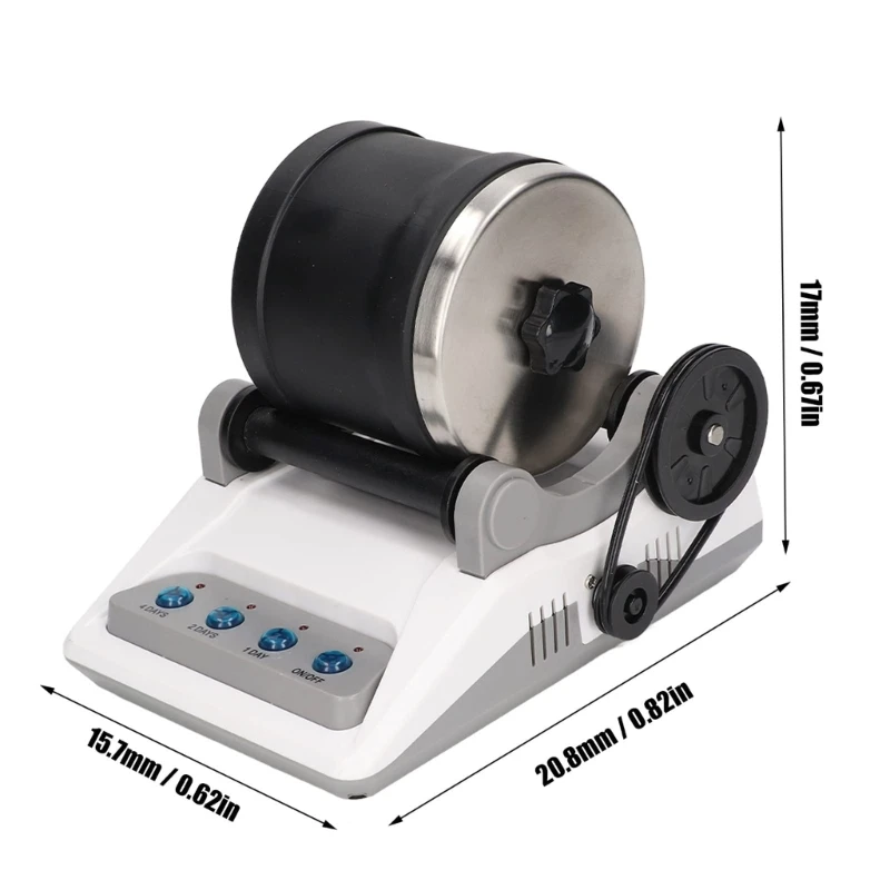 E06E Rock Tumbler Electric Gemstones Polisher DIY Stone Polishing Toy Professional Electric Polisher for Children Adults