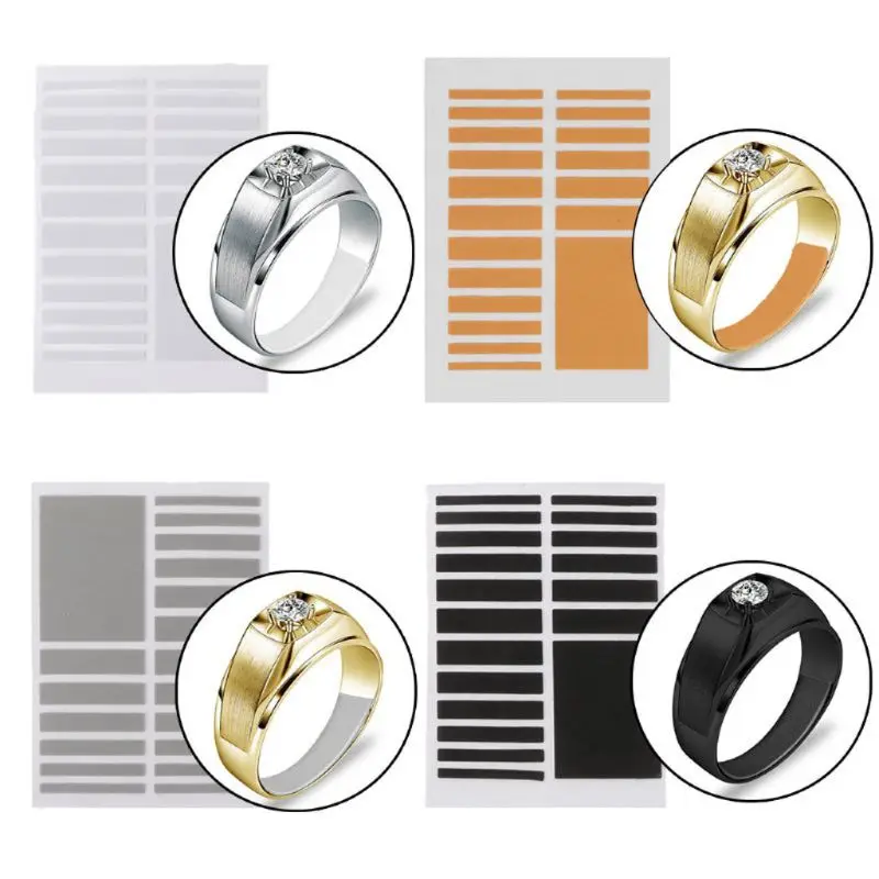 10 Pack 6 Sizes Invisible Ring Size Adjuster for Loose Rings Jewelry Guard Spacer Fitter Rings Sizer Tightener Tools