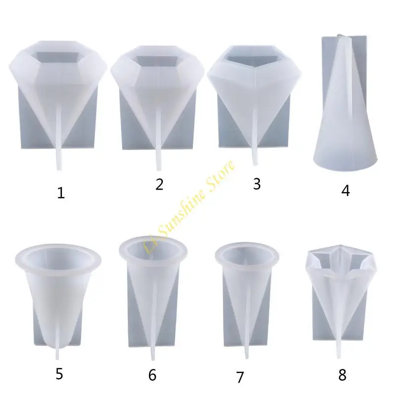 Pyramid Molds for Resin Cone Ring Holder Resin Molds Resin Pyramid Molds for Candle Making Silicone Resin Molds Handmade QX2F