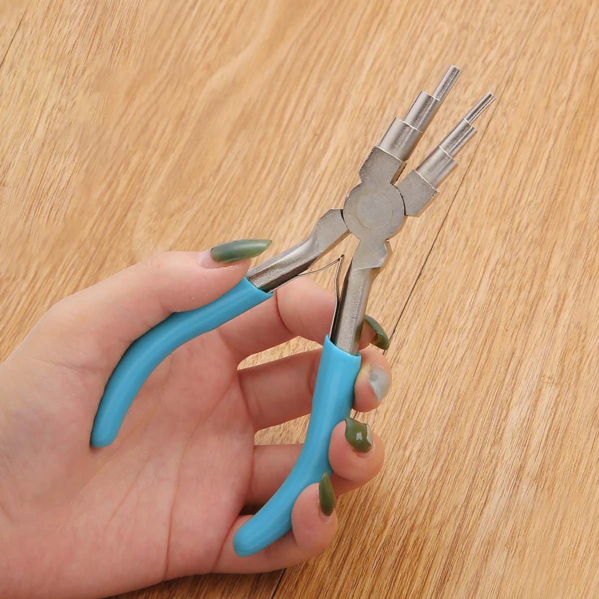 6 Jewelry Pliers Carbon Steel Round Nose Needle Nose Pliers For 3-10mm Rings DIY Wire Looper Jewelry Bail Pliers Jewelry Makin