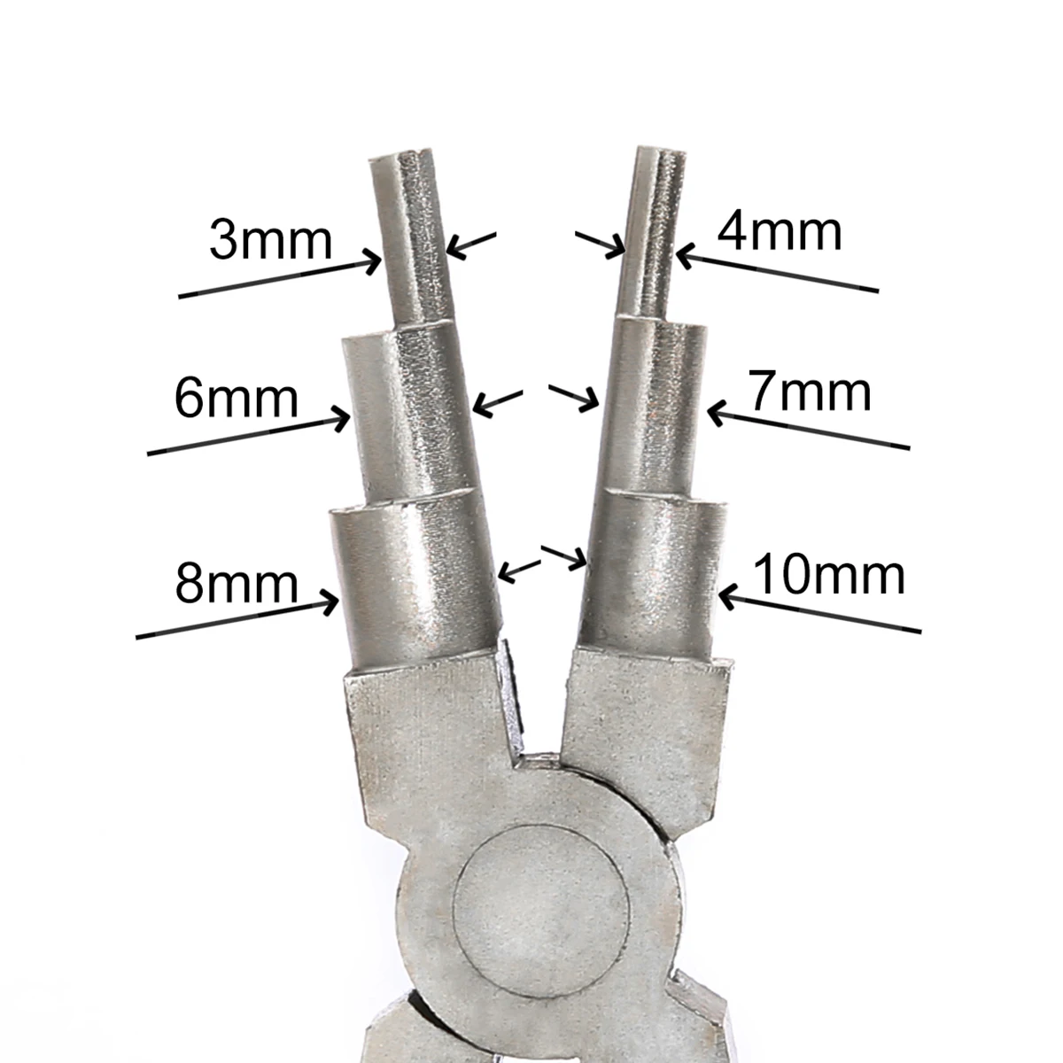 6 Jewelry Pliers Carbon Steel Round Nose Needle Nose Pliers For 3-10mm Rings DIY Wire Looper Jewelry Bail Pliers Jewelry Makin