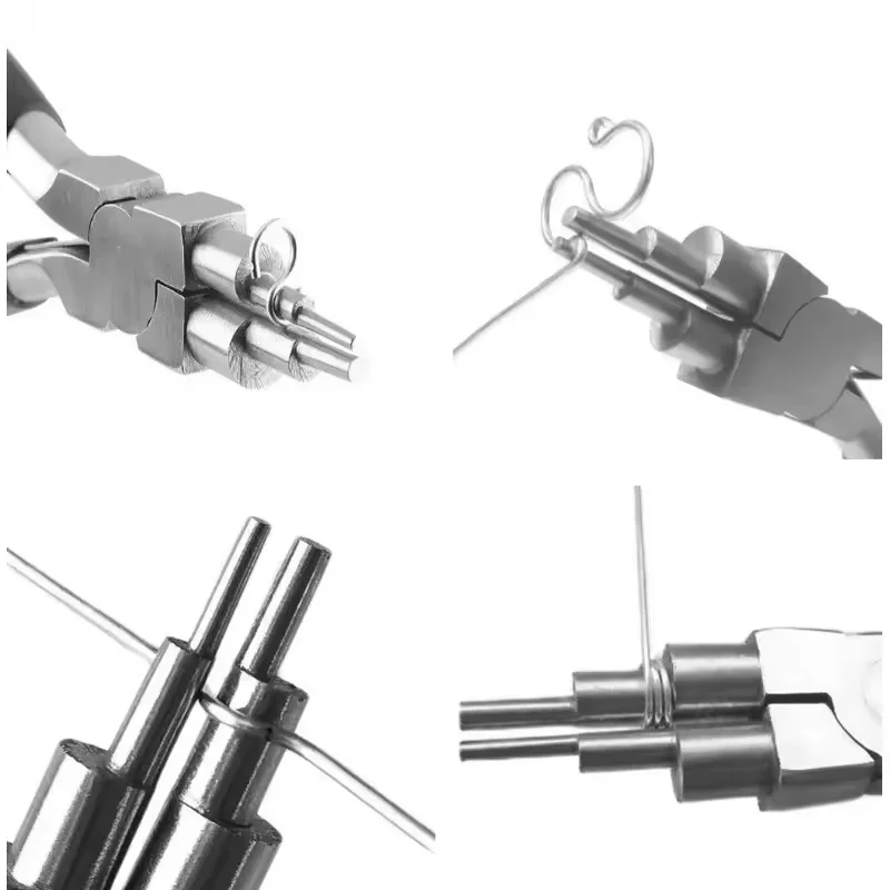 6 Jewelry Pliers Carbon Steel Round Nose Needle Nose Pliers For 3-10mm Rings DIY Wire Looper Jewelry Bail Pliers Jewelry Makin