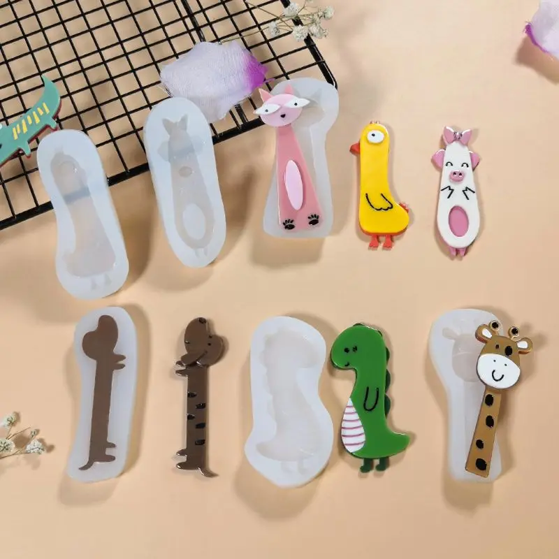 Handmade Barrettes Silicone Epoxy Resin Molds DIY Hair Pin Acrylic Alligator Hair Clip Jewelry Making Tools
