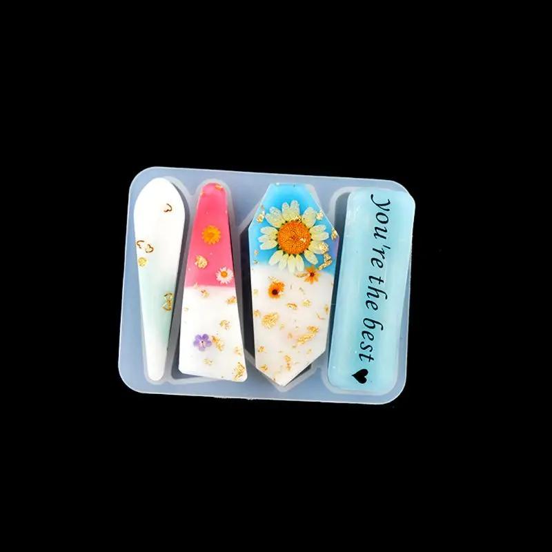 Handmade Barrettes Silicone Epoxy Resin Molds DIY Hair Pin Acrylic Alligator Hair Clip Jewelry Making Tools