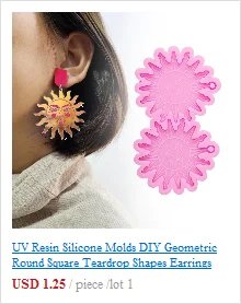Handmade Barrettes Silicone Epoxy Resin Molds DIY Hair Pin Acrylic Alligator Hair Clip Jewelry Making Tools