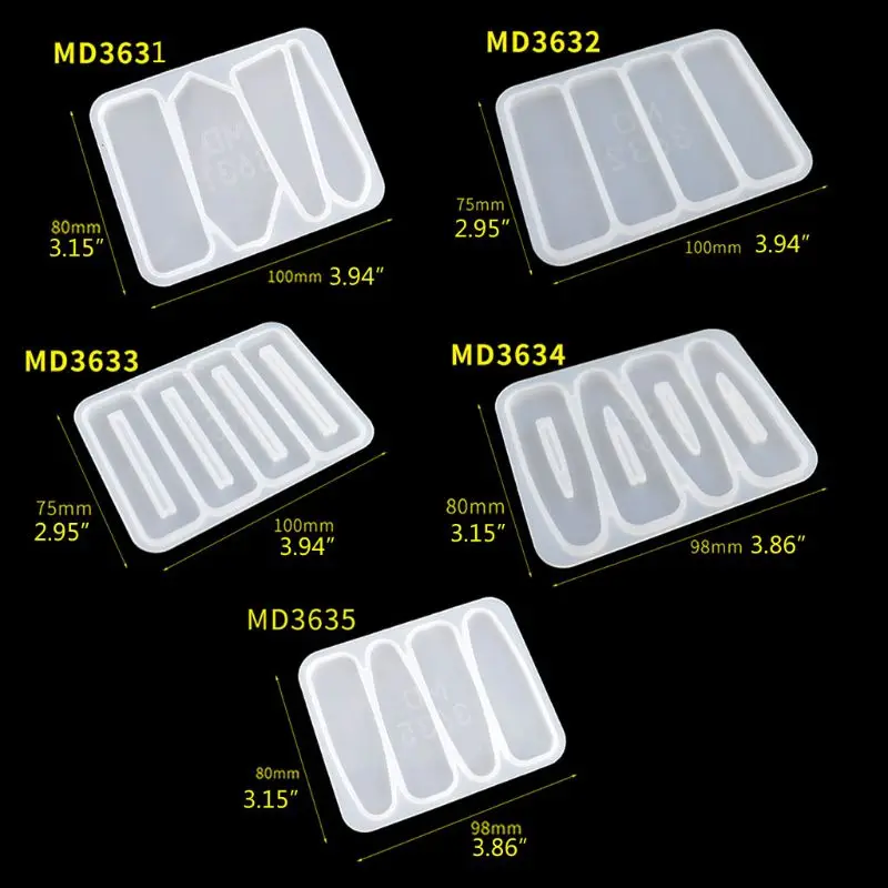 Handmade Barrettes Silicone Epoxy Resin Molds DIY Hair Pin Acrylic Alligator Hair Clip Jewelry Making Tools
