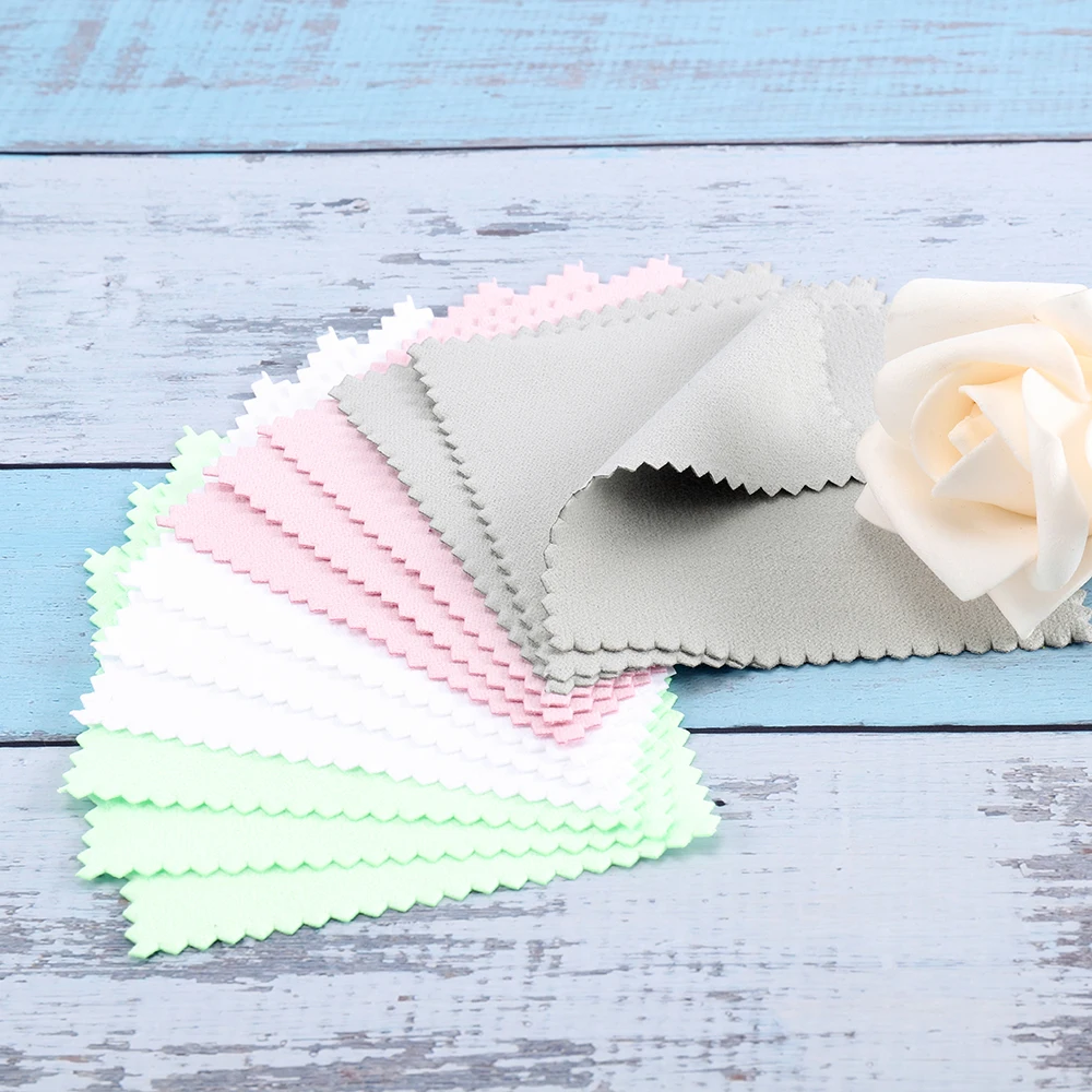10-50Pcs Jewelry Cleaning Cloth Polishing Cloth for Sterling Silver Gold Platinum Small Polish Cloth For Jewelry Clean and Shiny