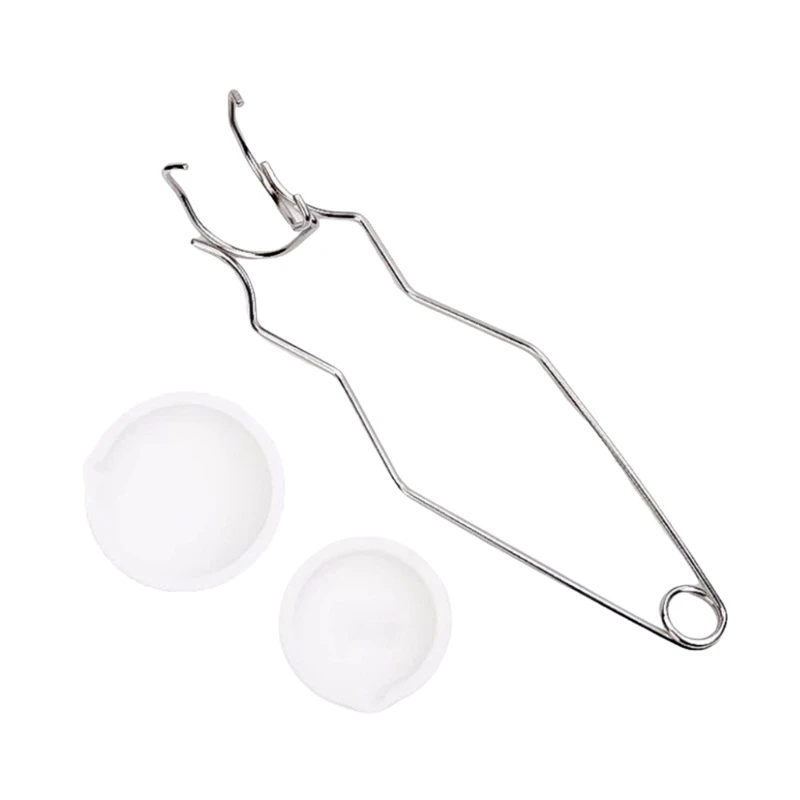 Quartz Melting Crucible Set Whip Tongs Metal Molding Supplies Gold Melting Set Small Crucible Set Suitable for Jewelry Y08E