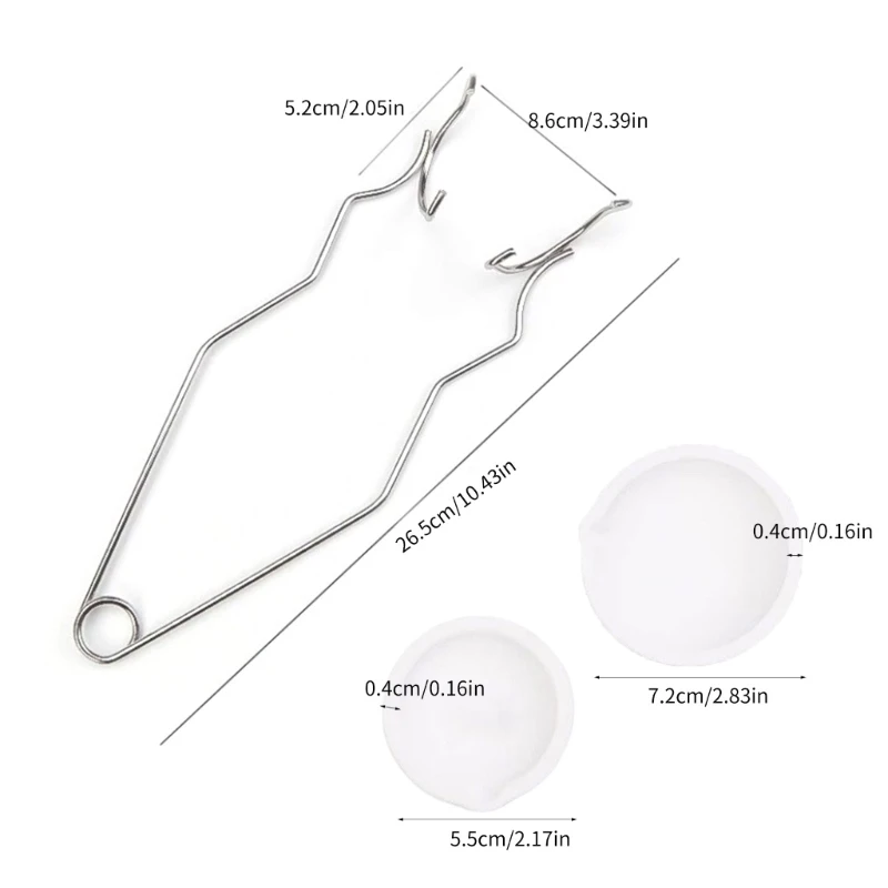 Quartz Melting Crucible Set Whip Tongs Metal Molding Supplies Gold Melting Set Small Crucible Set Suitable for Jewelry Y08E