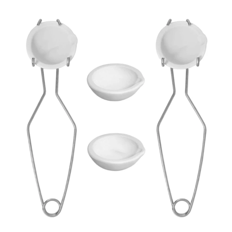 Quartz Melting Crucible Set Whip Tongs Metal Molding Supplies Gold Melting Set Small Crucible Set Suitable for Jewelry Y08E