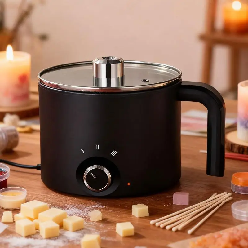 1.8L Wax Melting Pot Candle Wax Melting Device 3 Level Temperature Adjustment Electric Non-stick Candle Making Melting Pot