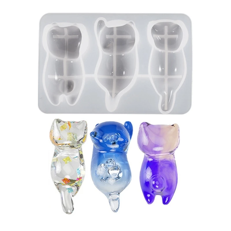 Silicone Pendant Moulds Resin Casting Mold Small Cat Silicone Jewelry Mold Hand Making Accessory Silicone Material