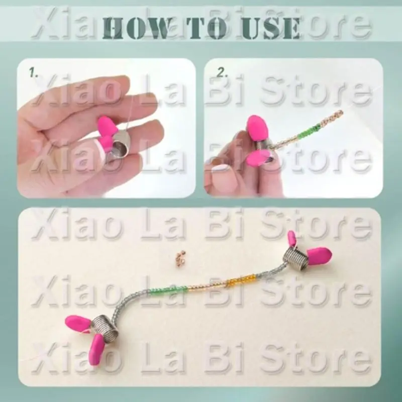 XXFD Set of 4 Bead Stopping Set Metal Beading Helper Jewelry Making Tool Spring End Fasteners Present for Craft Enthusiasts