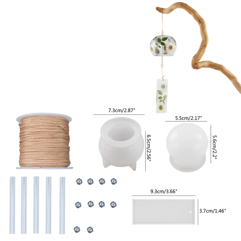 Japanese Wind Chimes Crystal Epoxy Resin Mold Sunny Weather Doll Wind Bell Resin Silicone Mold DIY Craft Casting Mold Create Art