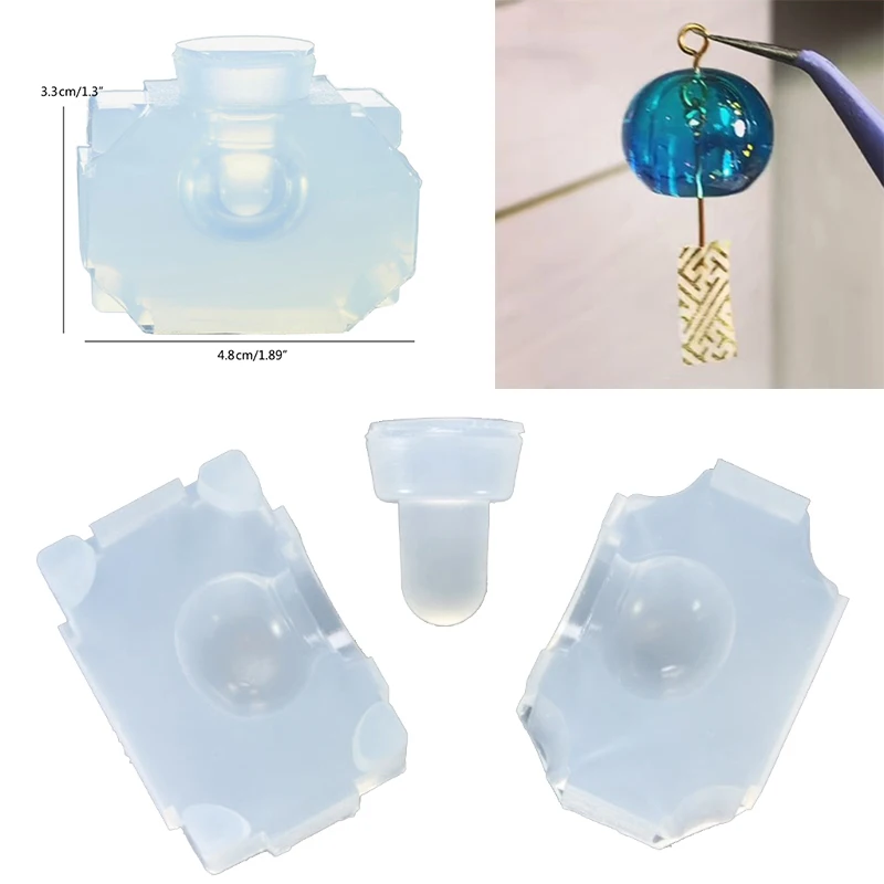 Japanese Wind Chimes Crystal Epoxy Resin Mold Sunny Weather Doll Wind Bell Resin Silicone Mold DIY Craft Casting Mold Create Art