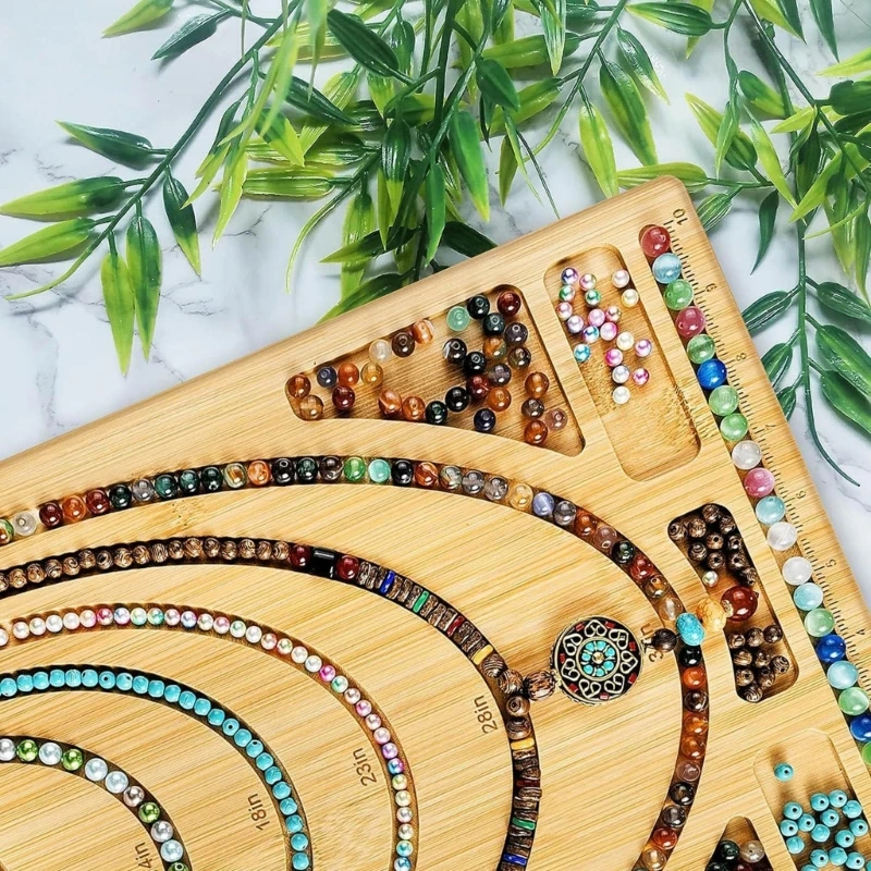 Jewelry Beading Design Tray Bracelet Measurement Board Wooden Bead Board