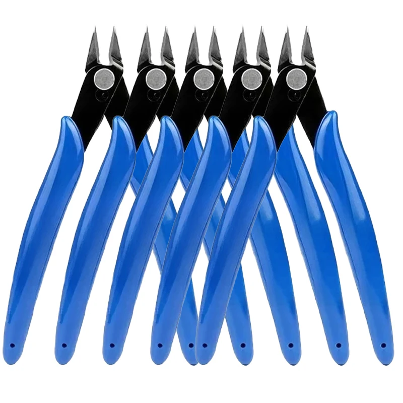 1/5/10pcs Diagonal Pliers Carbon Steel Pliers Electrical Wire Cable Cutters Cutting Side Snips Flush Pliers Nipper Hand Tools