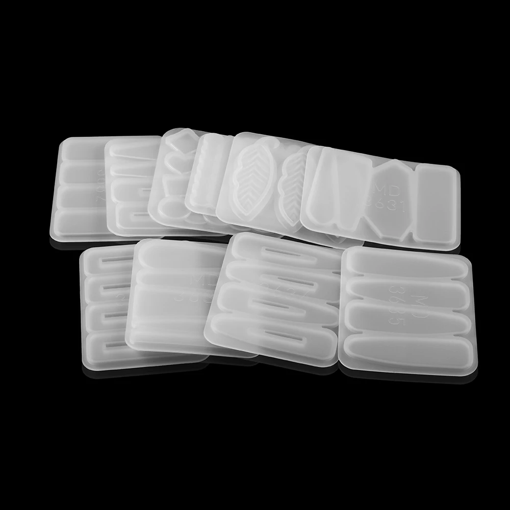 Hairpin Silicone Molds for DIY Jewelry Making Tools UV Resin Crafts Geometric Multi Shape Hair Accessories Epoxy Resin Mold