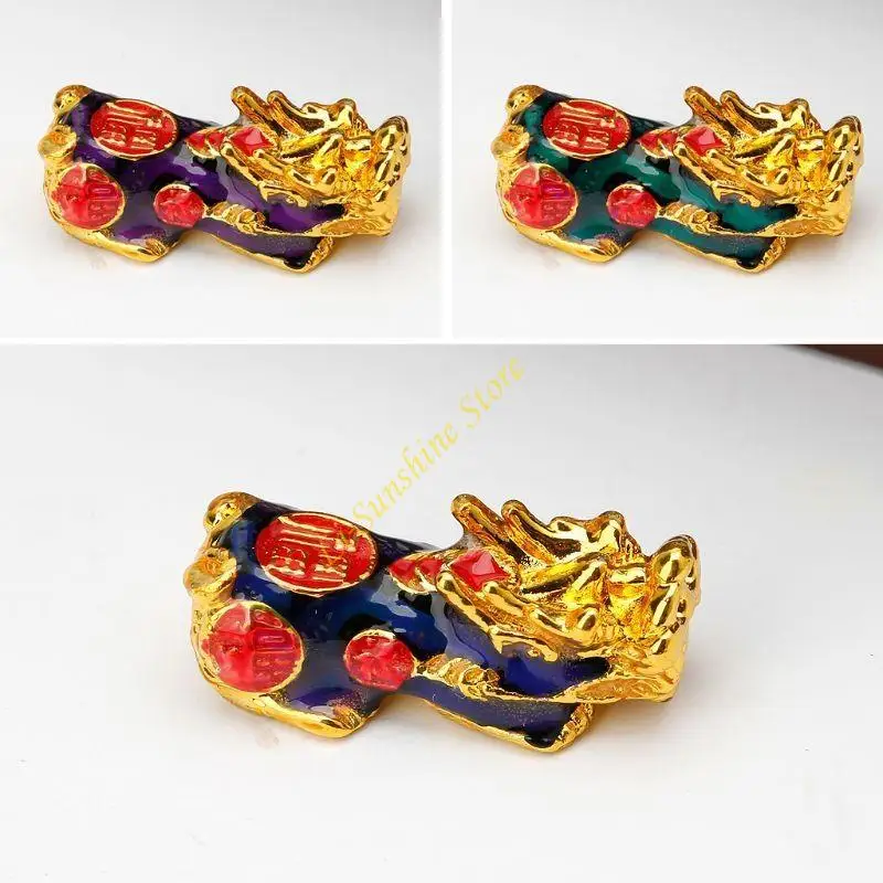 Chinese Pixiu Spacer Ball Beads Good Luck Yao Wealth Money Amulet DIY Bracelet Necklace Jewelry Craft Supplies QX2F