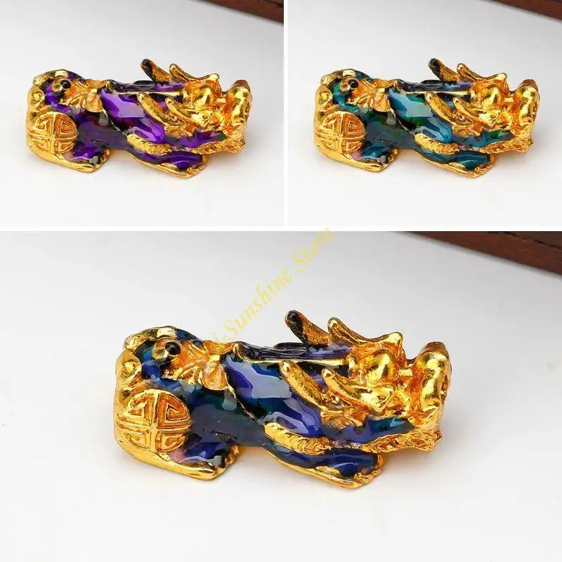 Chinese Pixiu Spacer Ball Beads Good Luck Yao Wealth Money Amulet DIY Bracelet Necklace Jewelry Craft Supplies QX2F