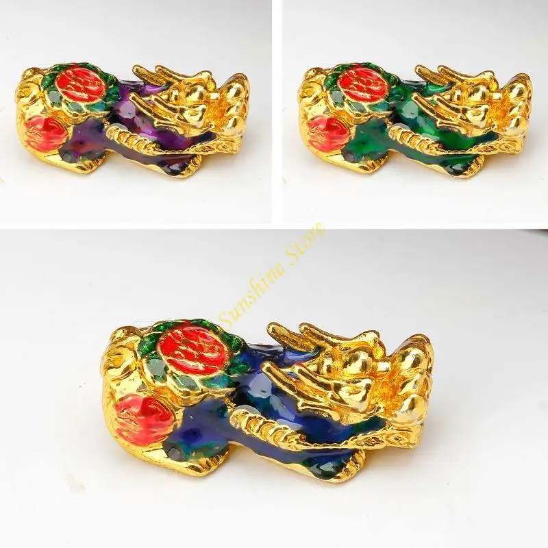 Chinese Pixiu Spacer Ball Beads Good Luck Yao Wealth Money Amulet DIY Bracelet Necklace Jewelry Craft Supplies QX2F