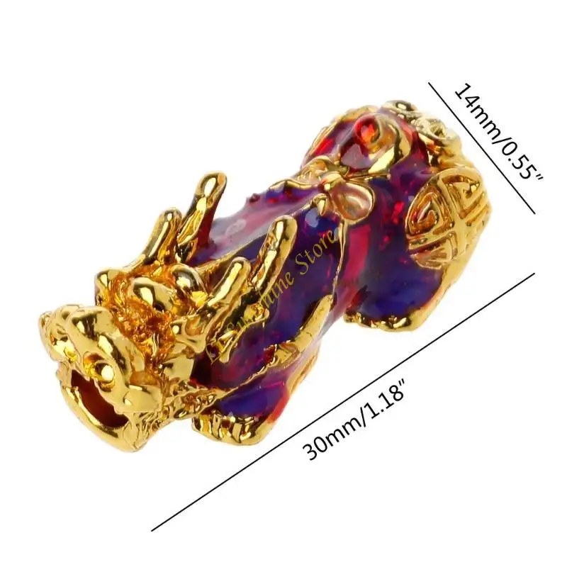 Chinese Pixiu Spacer Ball Beads Good Luck Yao Wealth Money Amulet DIY Bracelet Necklace Jewelry Craft Supplies QX2F