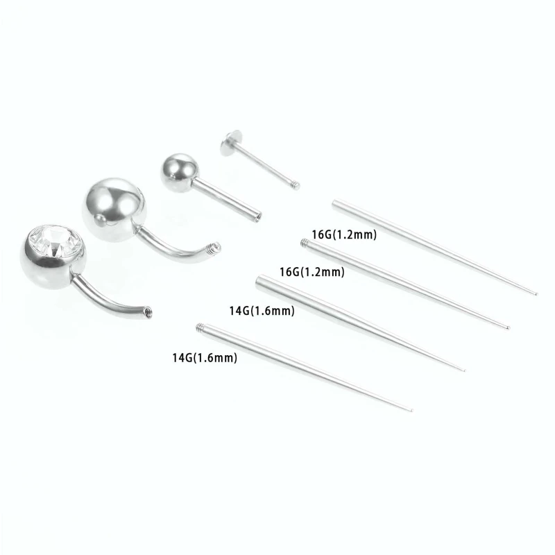 Steel Cone Insertion Pin Rod for Ear/nose/navel/nipples/lip/brow Stretcher Body Piercing Stretch Kit Assistant Tool