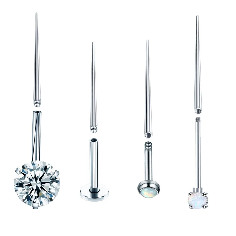 Steel Cone Insertion Pin Rod for Ear/nose/navel/nipples/lip/brow Stretcher Body Piercing Stretch Kit Assistant Tool