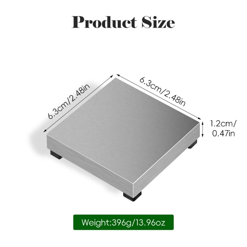 Metal Stamping Block Anvil with Rubber Feet Jewelry Making Tool Square Anvils A0KD